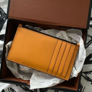 Mustard Zip Card Case - Coach Wallet